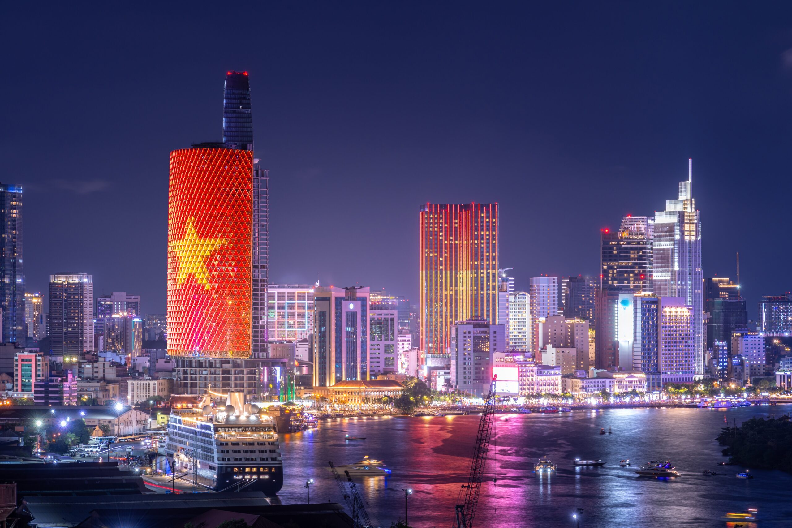 Aerial,View,Of,Ho,Chi,Minh,City,Skyline,And,Skyscrapers